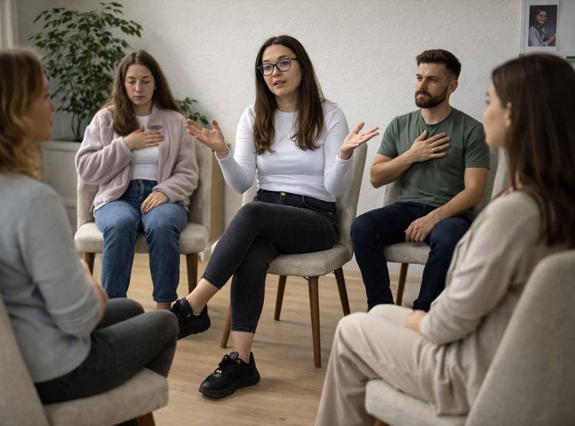 Девушка стоит с открытой книгой и удивлённо смотрит в камеру, а на неё падают доллары